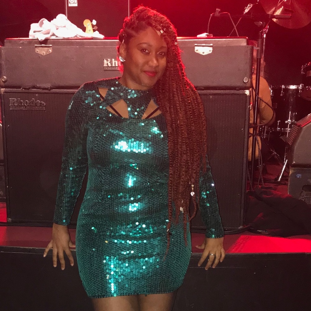 Emerald Green Sequin Dress